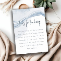 Livres bleus abstraits doux pour une baby shower s