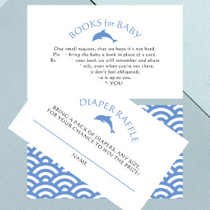 Carte D'accompagnement Livres Bleus Nautiques Pour Baby shower