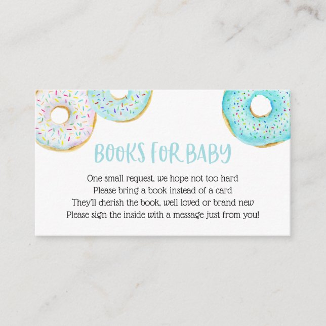 Carte D'accompagnement Livres Blue Donuts pour Baby insert card (Devant)