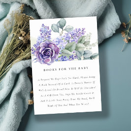 Carte D'accompagnement Livres Botaniques Succulents Lilac Pour Le Baby sh