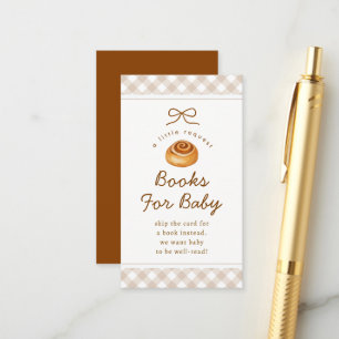 Carte D'accompagnement Livres Bun In The Oven pour bébé Baby Shower