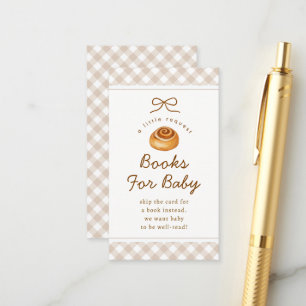 Carte D'accompagnement Livres Bun In The Oven pour bébé Baby Shower