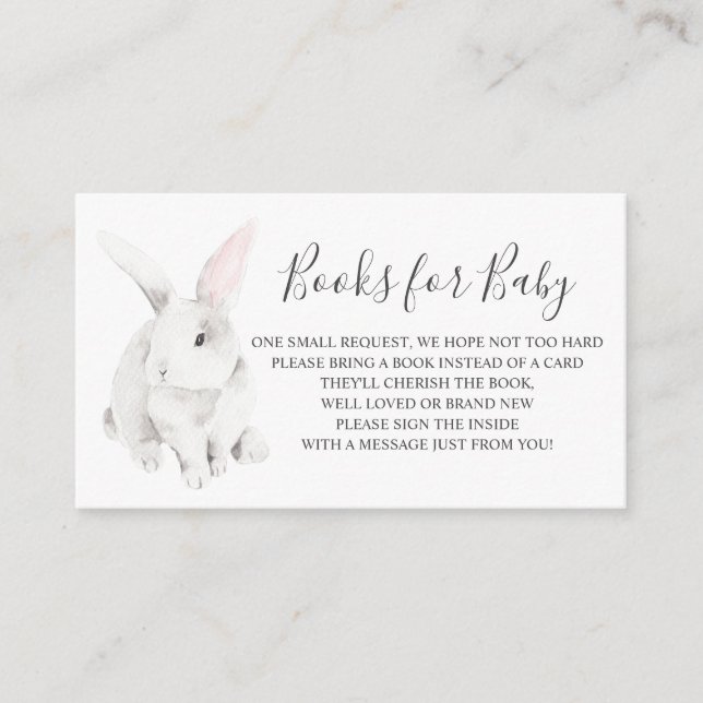 Carte D'accompagnement Livres Bunny pour Baby insert card (Devant)
