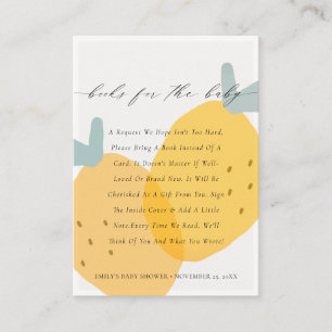 Carte D'accompagnement Livres Citrus Fruité Citron Jaune Pour Baby shower