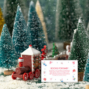 Carte D'accompagnement Livres colorés d'hiver pour Baby Shower 
