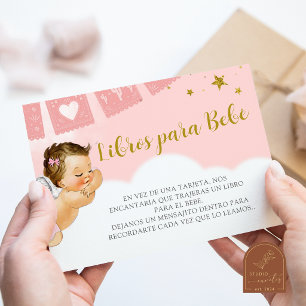 Carte D'accompagnement livres d'ange pour bébé fille