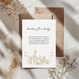Carte D'accompagnement Livres d'aquarelle soyeux Goose mignonne pour bébé