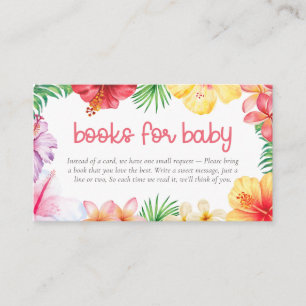 Carte D'accompagnement Livres de Baby Shower Aloha pour bébé