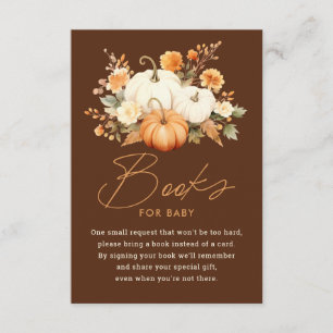 Carte D'accompagnement Livres de Baby shower d'automne pour petits Citrou