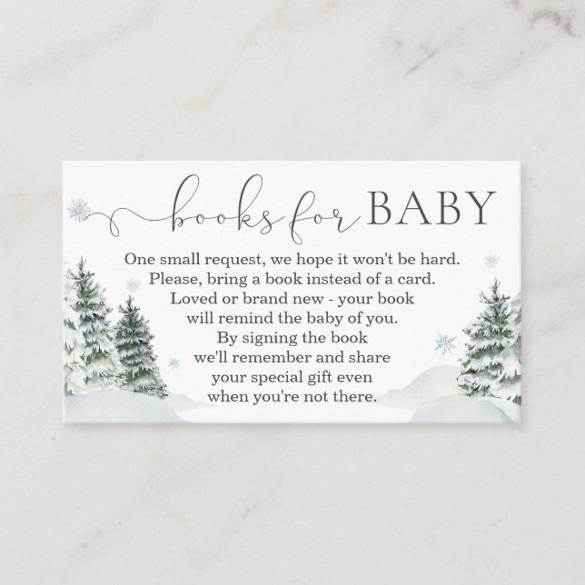Carte D'accompagnement Livres de Baby shower de Woodland pour Baby Card (Devant)