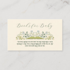 Carte D'accompagnement Livres de Baby shower Fairytale pour Baby Insert C