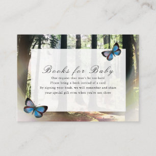Carte D'accompagnement Livres de Baby shower forestier enchanté pour bébé