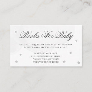 Carte D'accompagnement Livres De Baby shower Little Star Pour Baby Grey