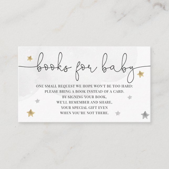 Carte D'accompagnement Livres De Baby shower Little Star Pour Baby Grey G (Devant)