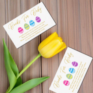 Carte D'accompagnement Livres De Baby shower OEufs De Pâques Pour Bébé