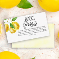 Livres de baby shower pour bébé citron aquarelle