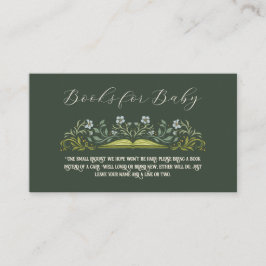 Carte D'accompagnement Livres de Baby shower pour bébé livre de contes