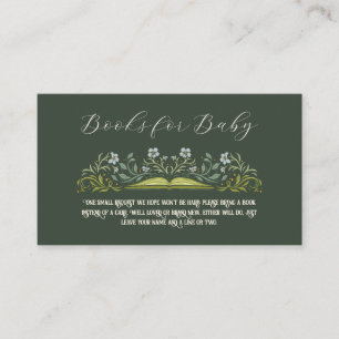Carte D'accompagnement Livres de Baby shower pour bébé livre de contes