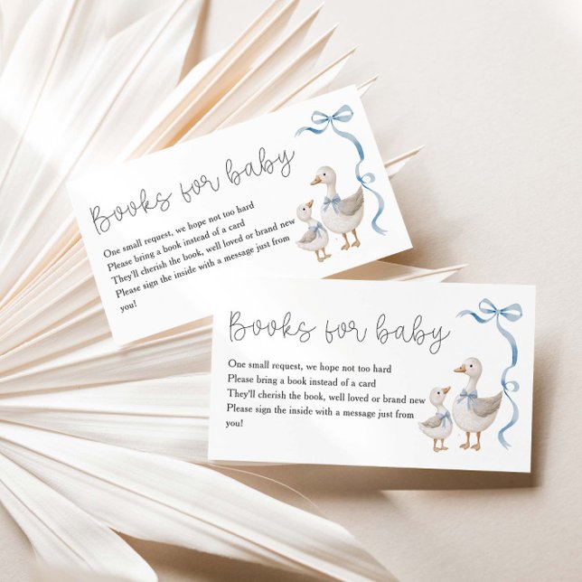 Carte D'accompagnement Livres De Baby shower Silly Goose Pour Baby (Créateur téléchargé)