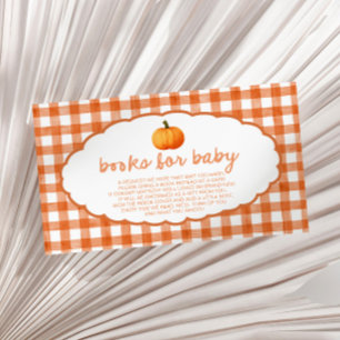 Carte D'accompagnement Livres de bébé de fête prénatale de citrouille aut