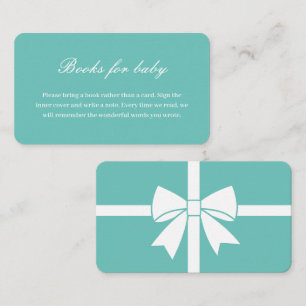 Carte D'accompagnement Livres de bébé élégants avec nœud papillon bleu sa