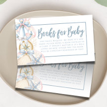 Livres de bébé pour Baby Shower Coastal Preppy Ble