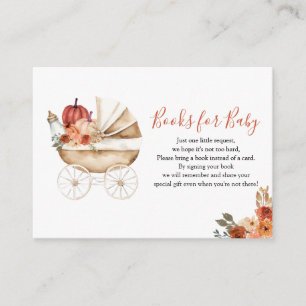 Carte D'accompagnement Livres de bébé pour Baby Shower Fleur de Chaise de