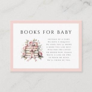 Carte D'accompagnement Livres de bébé pour la baby shower 'Un nouveau cha