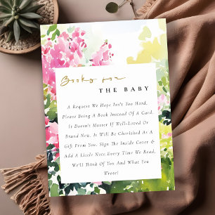 Carte D'accompagnement Livres de Bougainvillea Tropical Rose pour Baby Sh