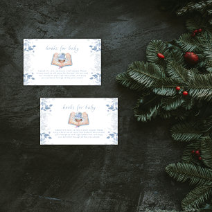Carte D'accompagnement Livres de Boule de Neige Florale d'Hiver pour Baby