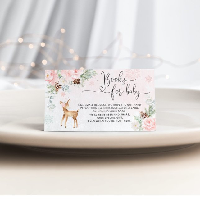 Carte D'accompagnement Livres de cerfs pour bébés roses de noël pour bill (Créateur téléchargé)