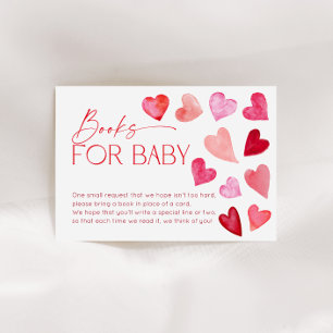 Carte D'accompagnement Livres de coeurs de la Saint-Valentin pour bébé