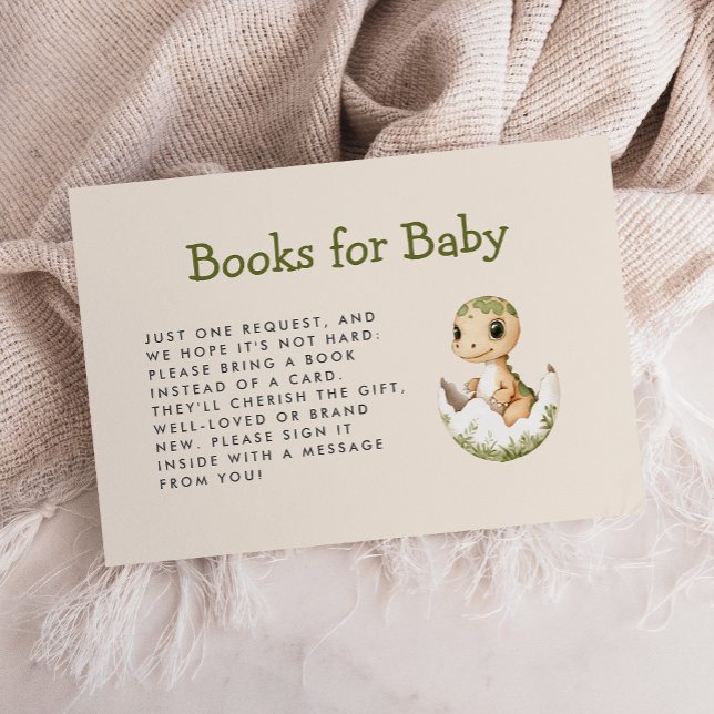 Carte D'accompagnement Livres de douche pour bébé de dinosaure mignon qui (Créateur téléchargé)