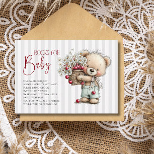 Carte D'accompagnement Livres de douche pour bébé en Teddy Grey doux Dais