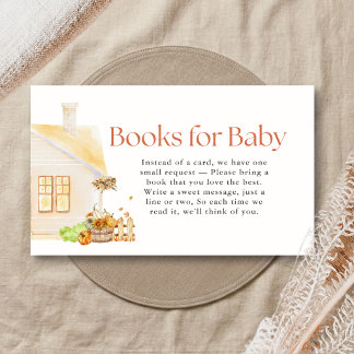 Carte D'accompagnement Livres de douche pour bébé Little Pumpkin