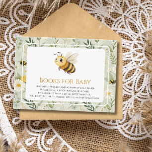 Carte D'accompagnement Livres de Fête de Naissance de Bébé Abeille Fleur 