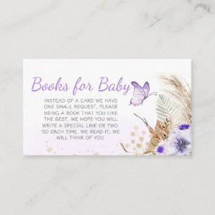 Carte D'accompagnement Livres de Fête de Naissance Papillon Floral pour B