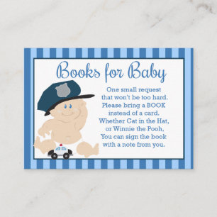 Carte D'accompagnement Livres de fête prénatale pour bébé Policier Bébé F