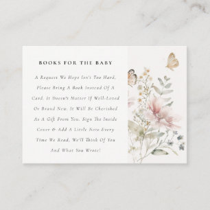 Carte D'accompagnement Livres De Foliage Fleur sauvage Lilac Pour Baby sh