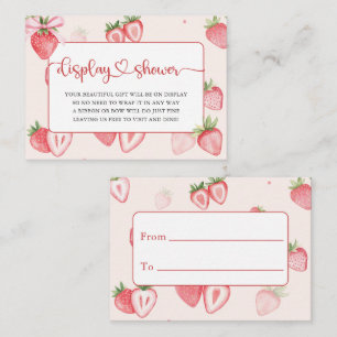 Carte D'accompagnement Livres de fraises Meadow pour Baby shower