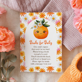 Carte D'accompagnement Livres de fruits à base d'agrumes d'orange Little 