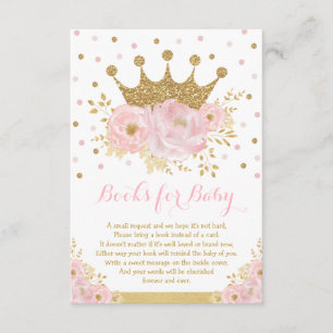 Carte D'accompagnement Livres de la princesse royale de la Couronne rose 