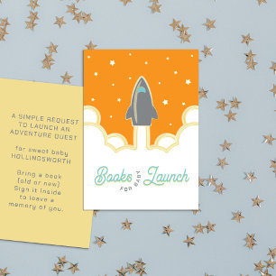 Carte D'accompagnement Livres de lancement de fusée pour Baby Grey & Oran