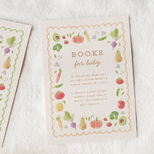 Carte D'accompagnement Livres de légumes cultivés localement pour bébé