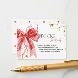Carte D'accompagnement Livres de Noël pour Baby Shower