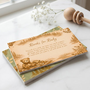 Carte D'accompagnement Livres de pique-nique vintage pour nounours pour b