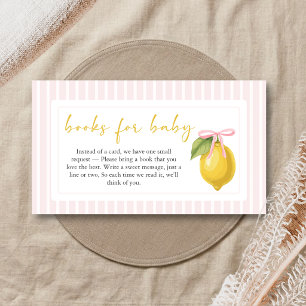 Carte D'accompagnement Livres de Salutation Bébé Citron pour la Fête de N