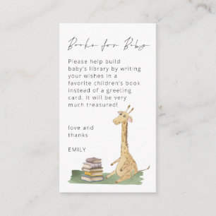Carte D'accompagnement Livres de script pour Giraffe Cute pour Baby showe