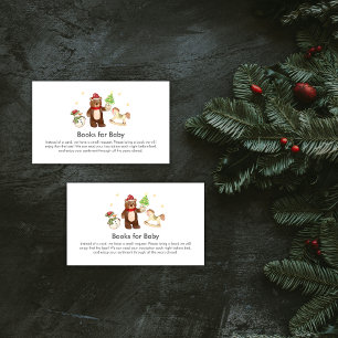 Carte D'accompagnement Livres de snowman en peluche d'hiver pour Baby Sho