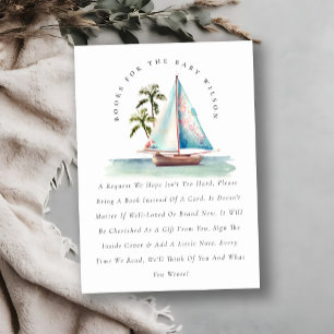 Carte D'accompagnement Livres de voilier sarcelle Paysage marin pour Baby